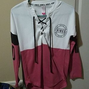 "Good vibes" long sleeve tunic style shirt